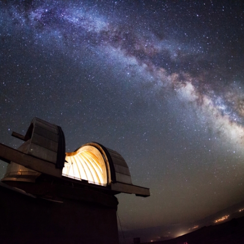 astronomical observatory under the stars