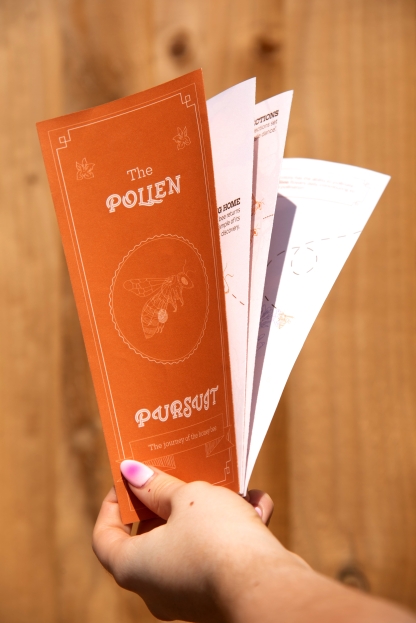 orange book about pollen and bees