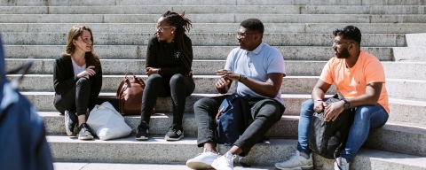 Students on Guildhall steps