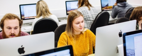 Students in a computer suite