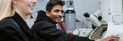 Students in a lab