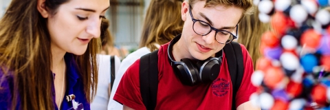 Student at an open day