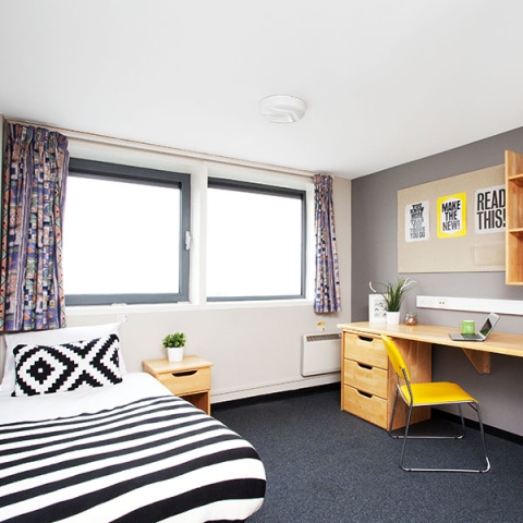 Bedroom in Trafalgar Hall, Portsmouth
