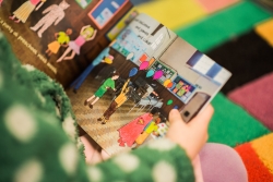 A child reading a picture book